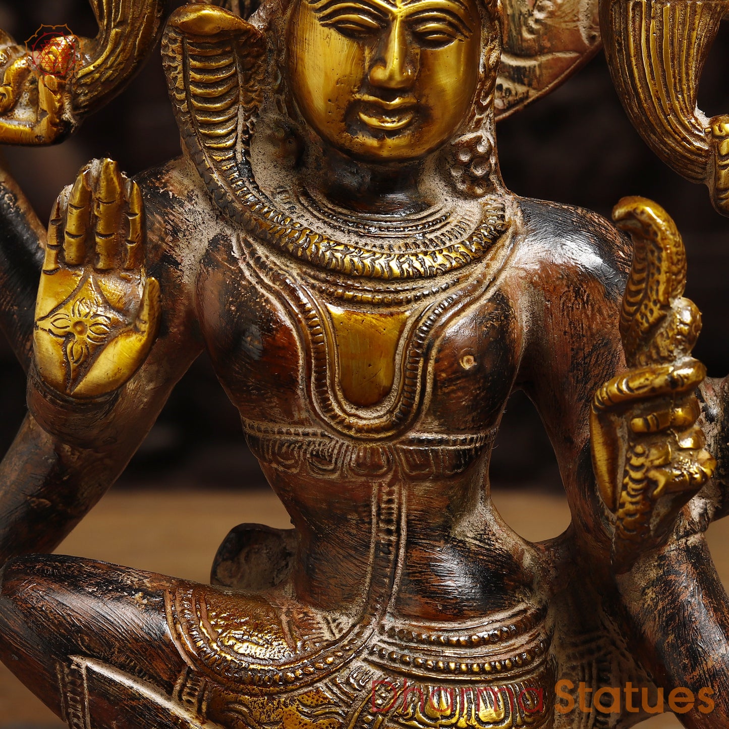 Brass Dancing Shiva, Golden Finish, 12"