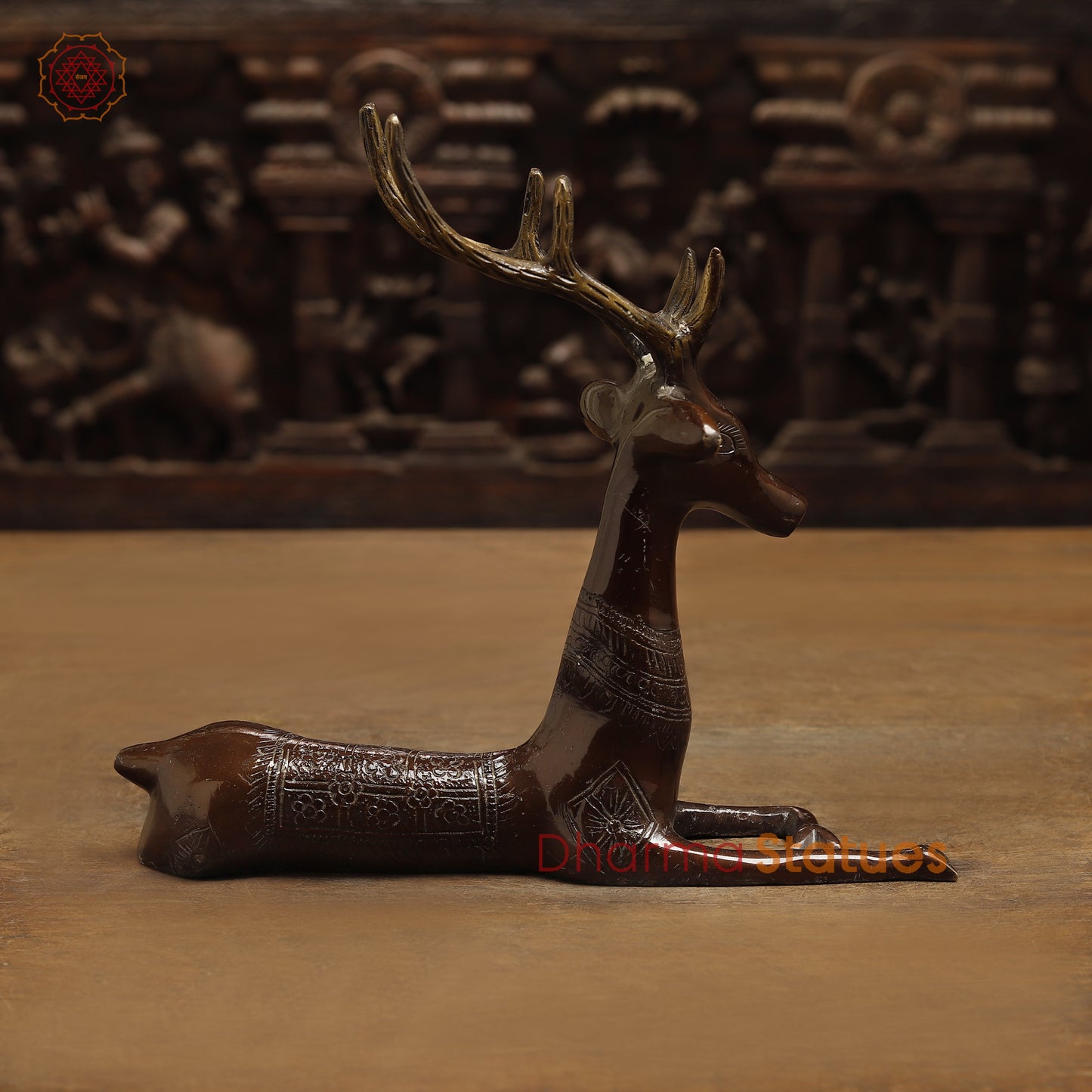 Brass Deer, Copper Finish, 9.5