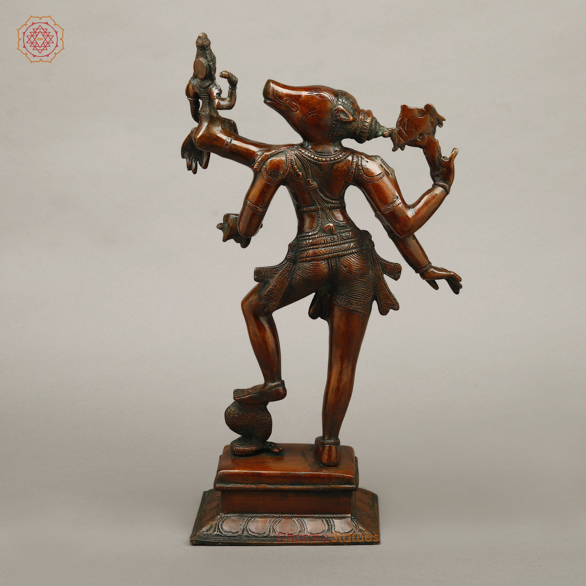Brass Varahi Devi Idol, Copper Finish, 18"