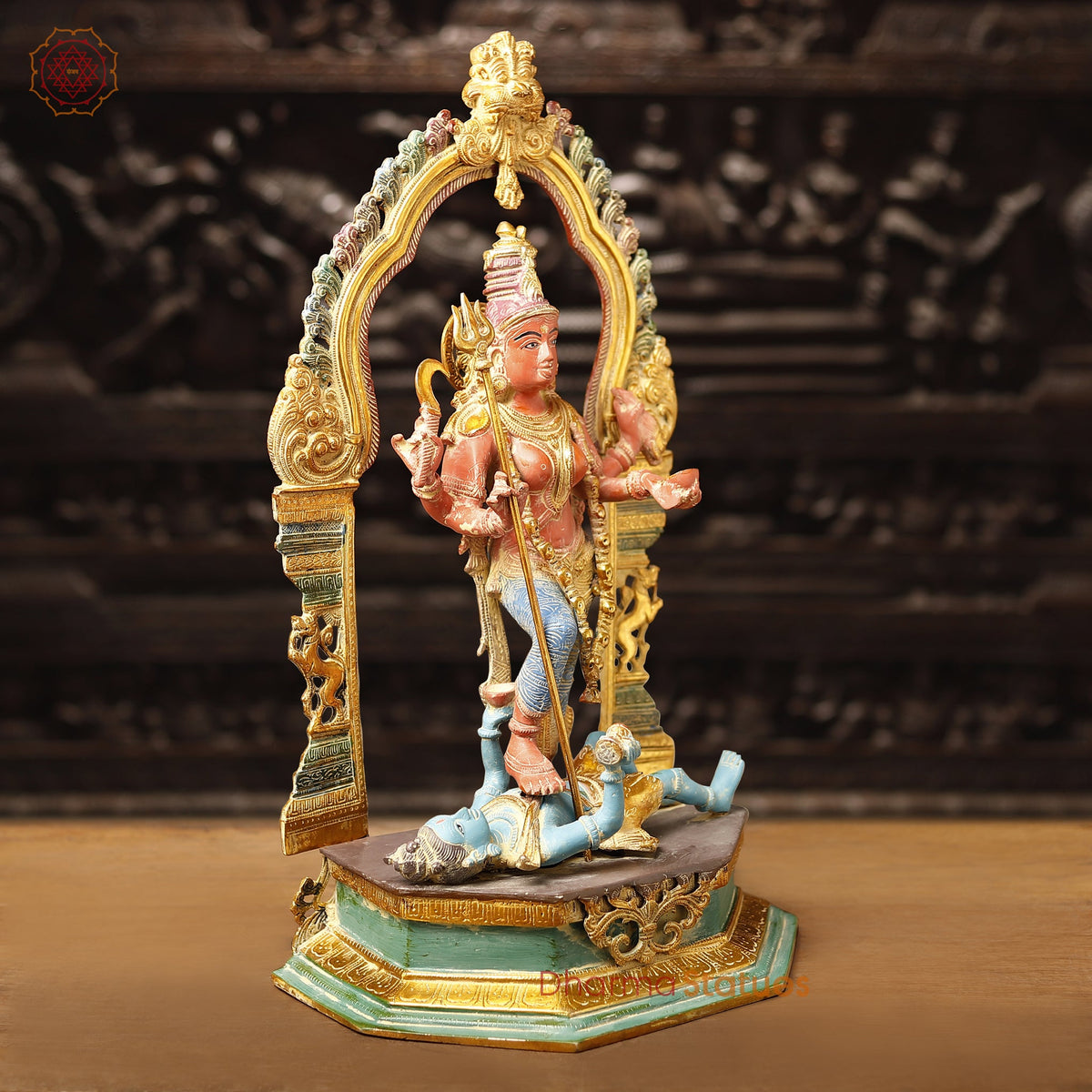Brass Kaali Standing With frame 21.5" (South Color)