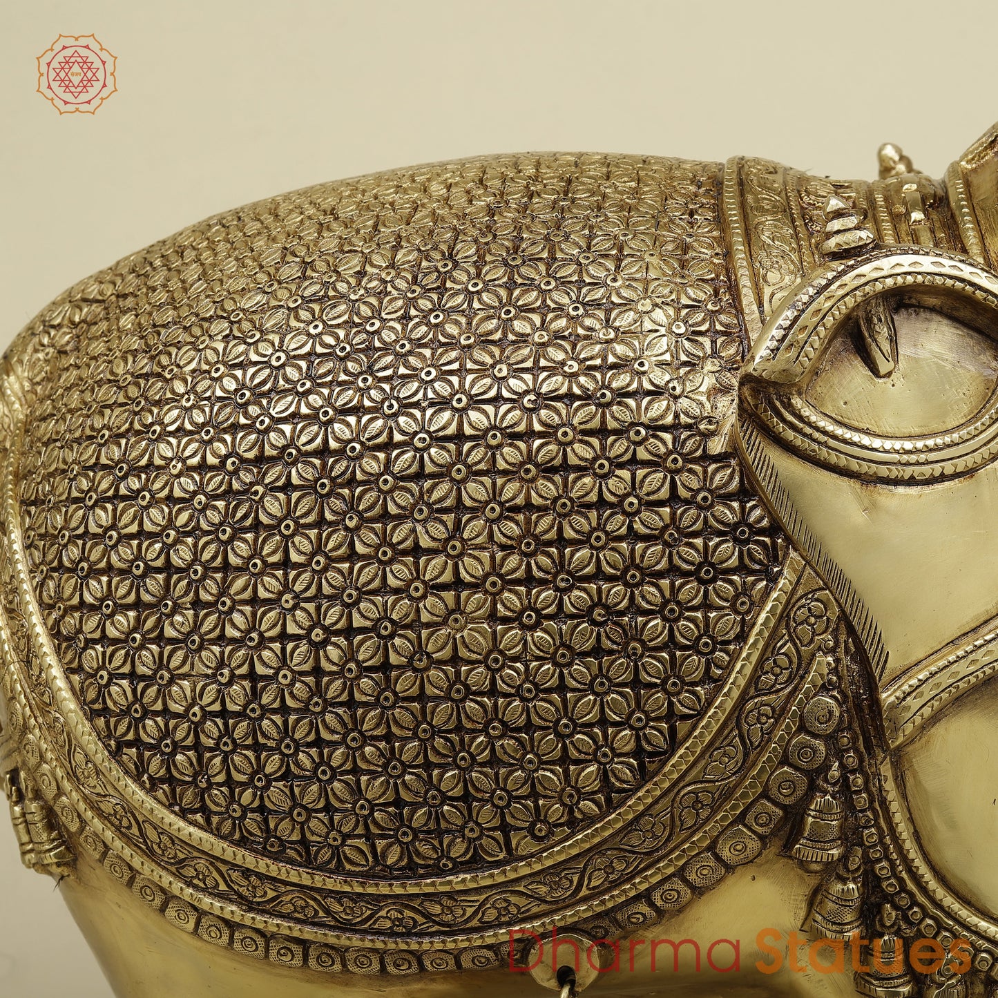 Brass Elephant, Fine Golden Finish, 19" (PAIR)