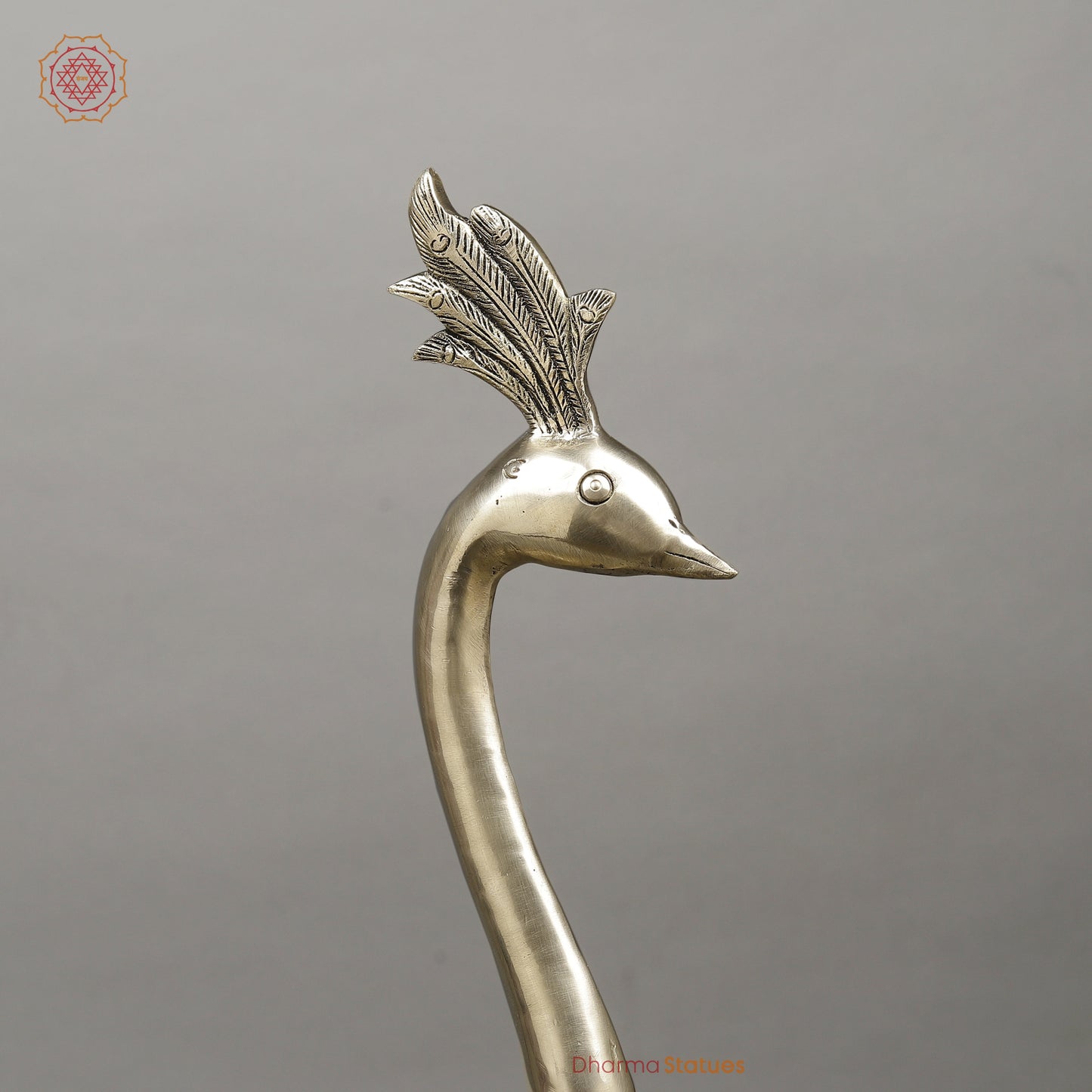 Brass Peacock, Fine Golden Finish, 25" (Single)
