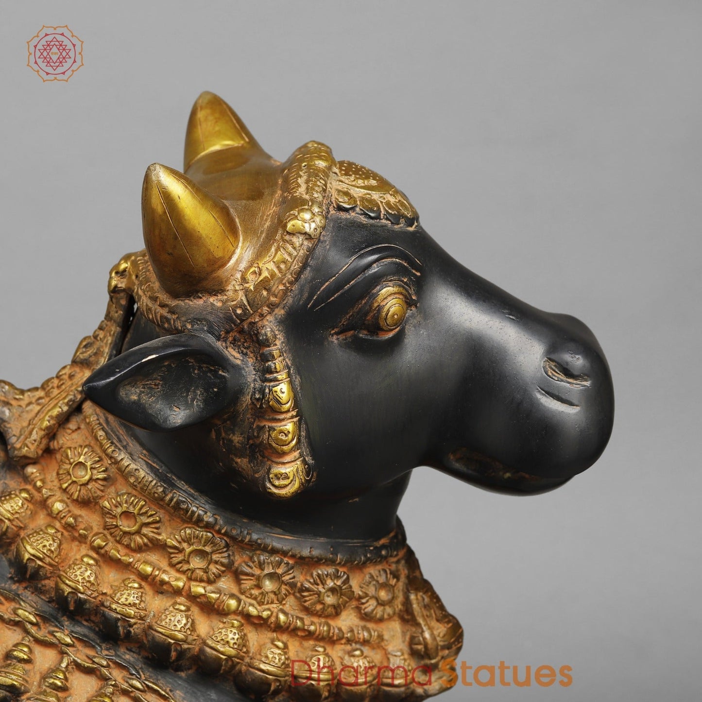 Brass Nandi Seated, Black Patina finish 16.5”