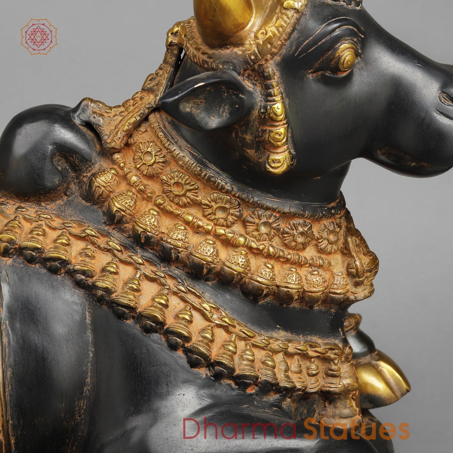 Brass Nandi Seated, Black Patina finish 16.5”