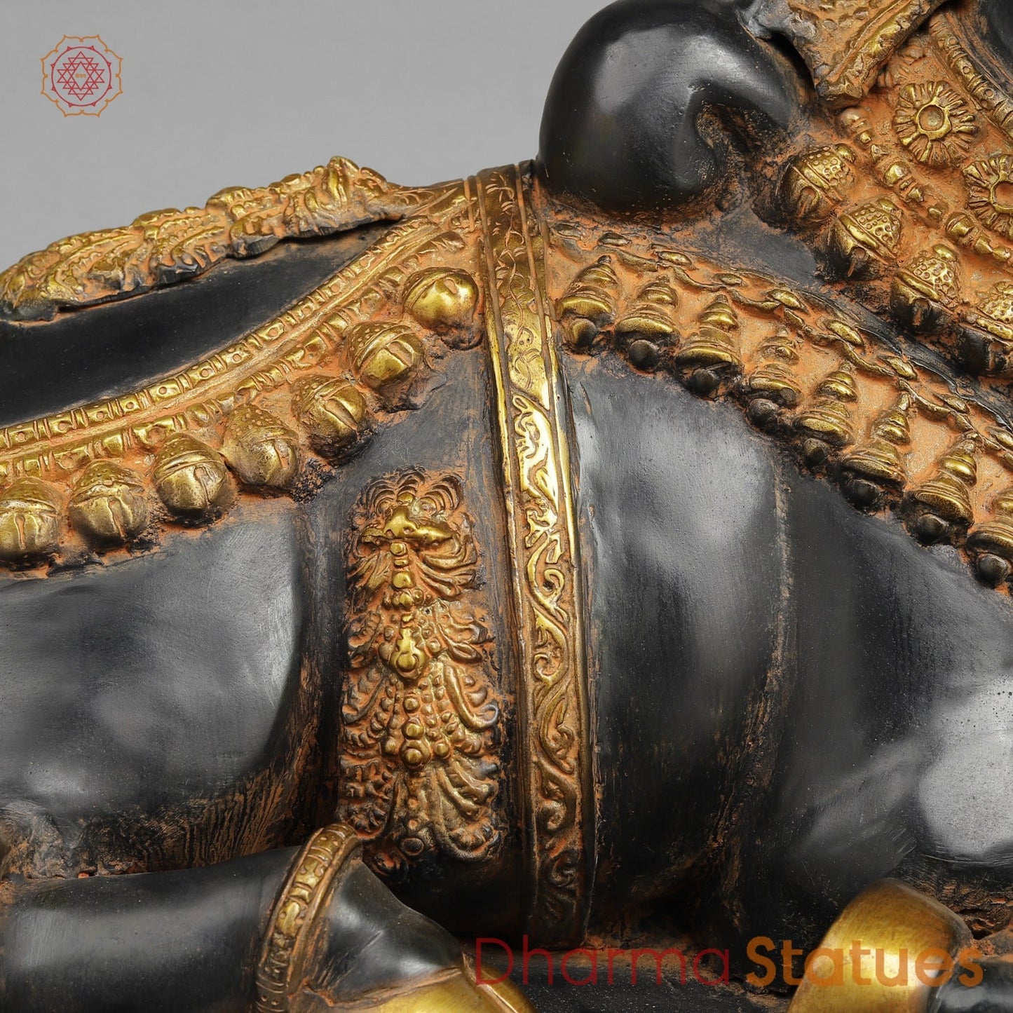 Brass Nandi Seated, Black Patina finish 16.5”