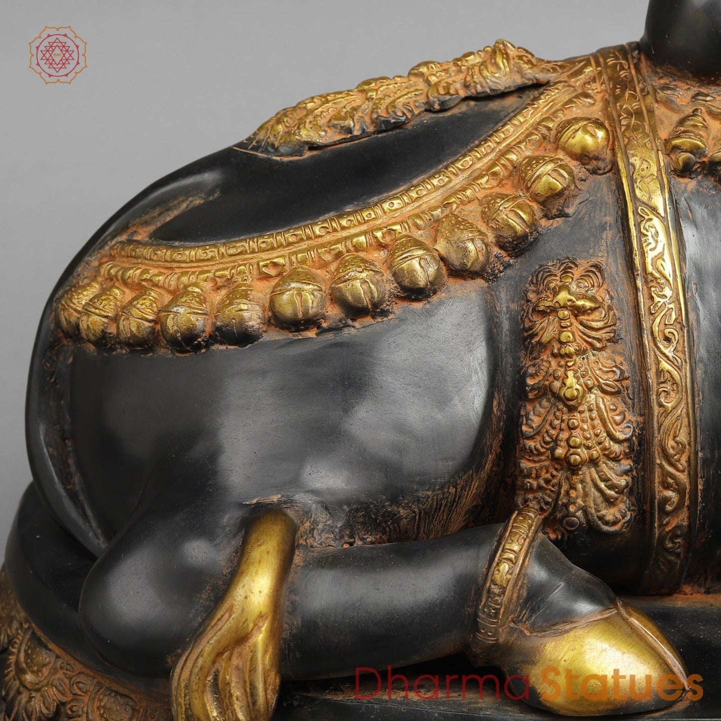 Brass Nandi Seated, Black Patina finish 16.5”