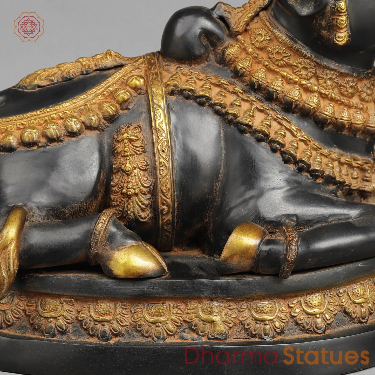 Brass Nandi Seated, Black Patina finish 16.5”