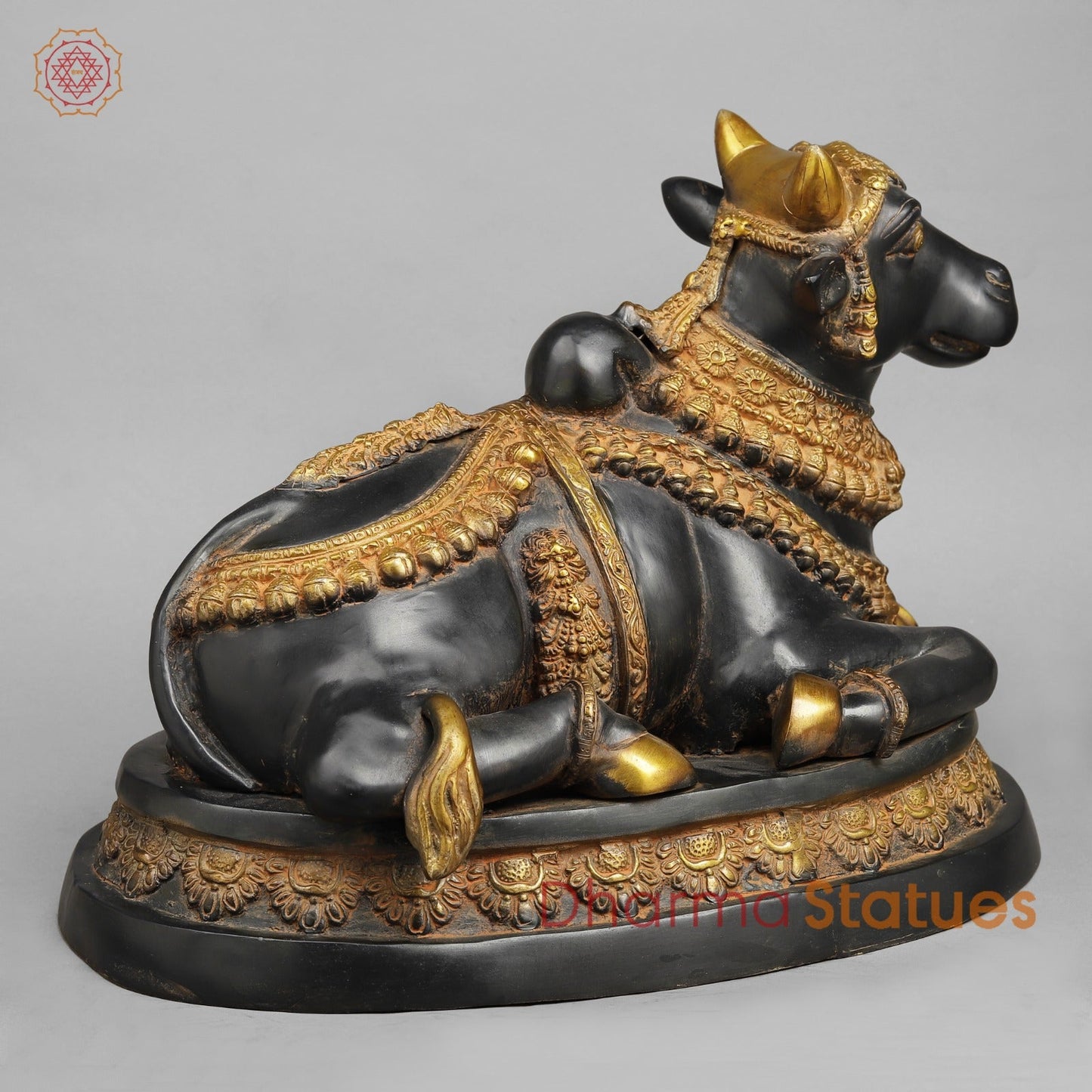 Brass Nandi Seated, Black Patina finish 16.5”