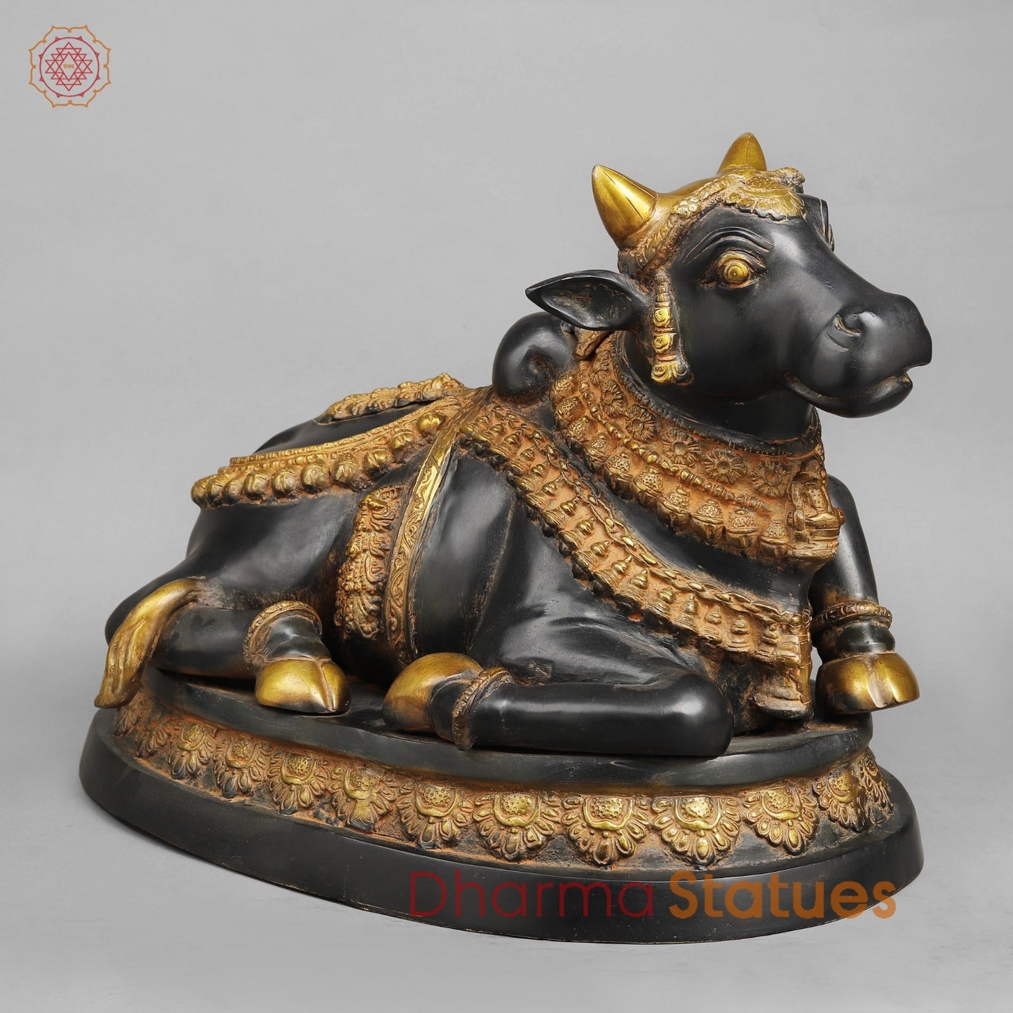 Brass Nandi Seated, Black Patina finish 16.5”