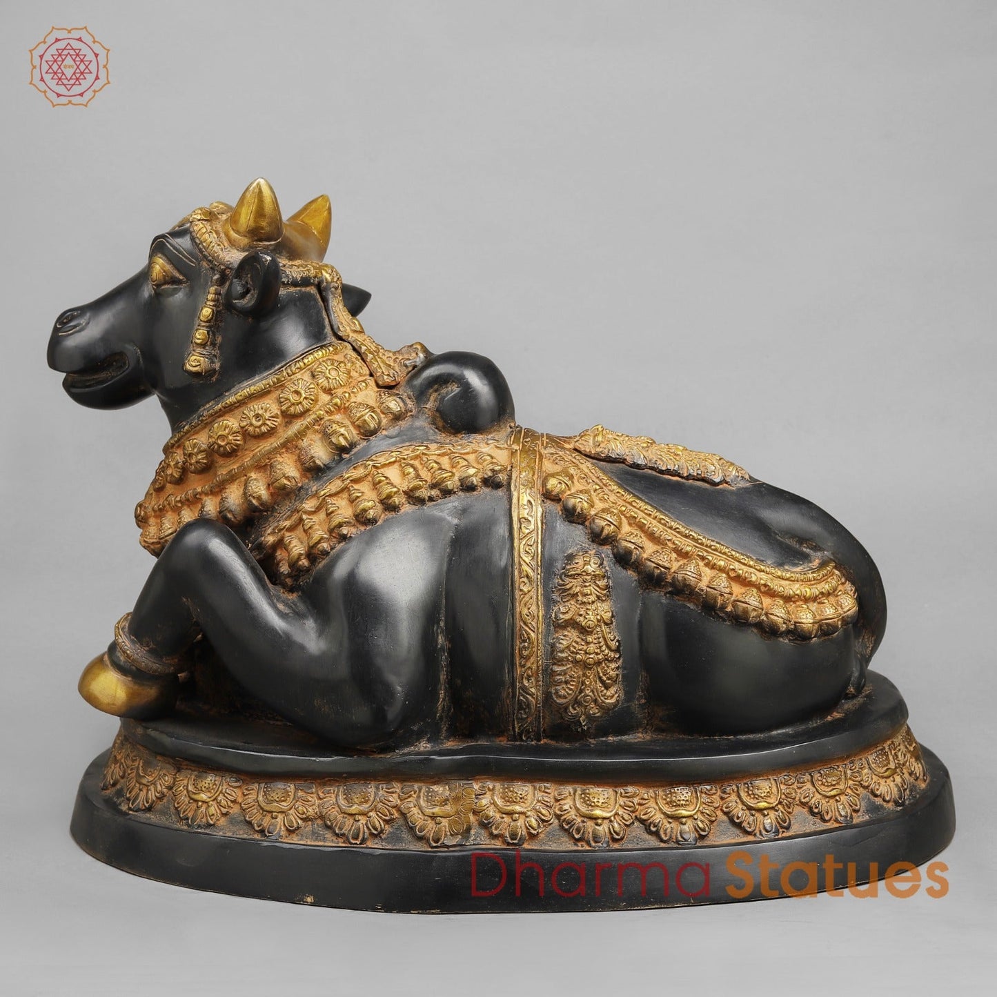 Brass Nandi Seated, Black Patina finish 16.5”