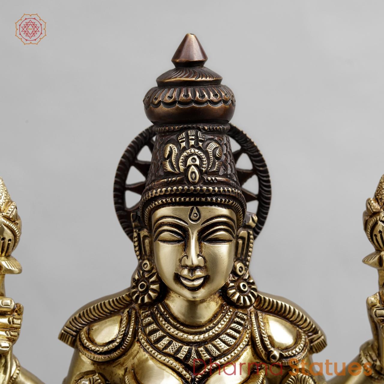 Brass lakshmi Standing, Dual tone finish 16.5”