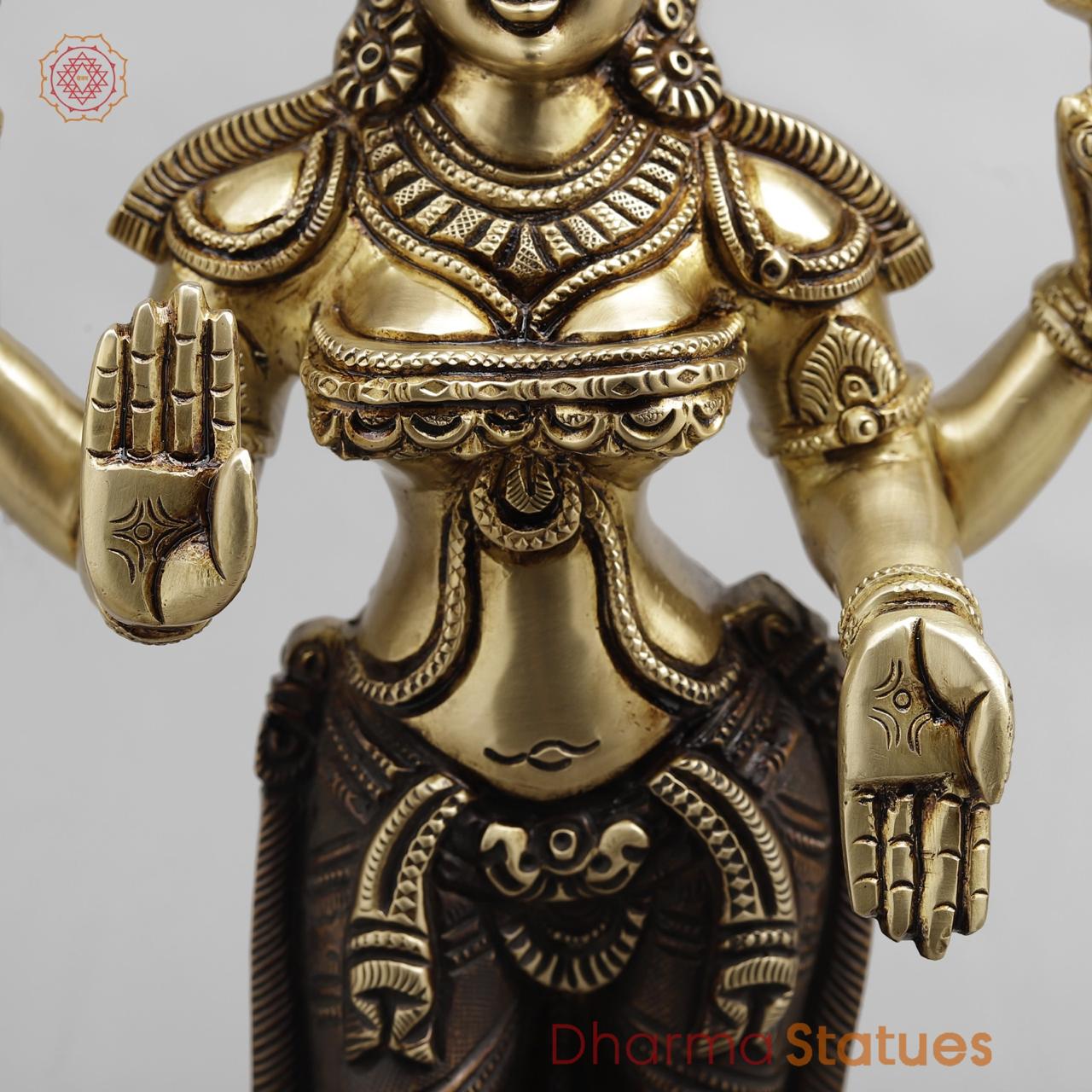 Brass lakshmi Standing, Dual tone finish 16.5”