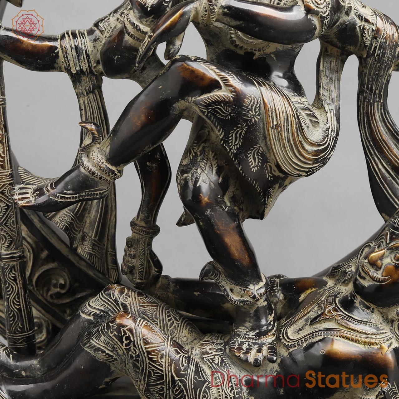 Brass South indian Natraj, Antique finish 24”