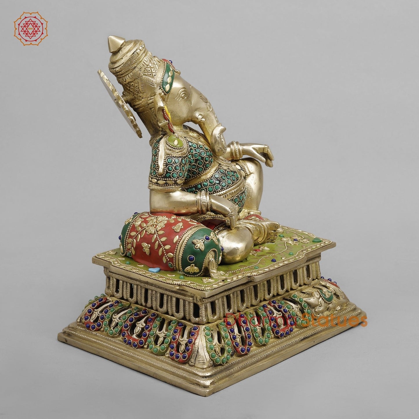 Brass Ganesh Resting Fine 12”