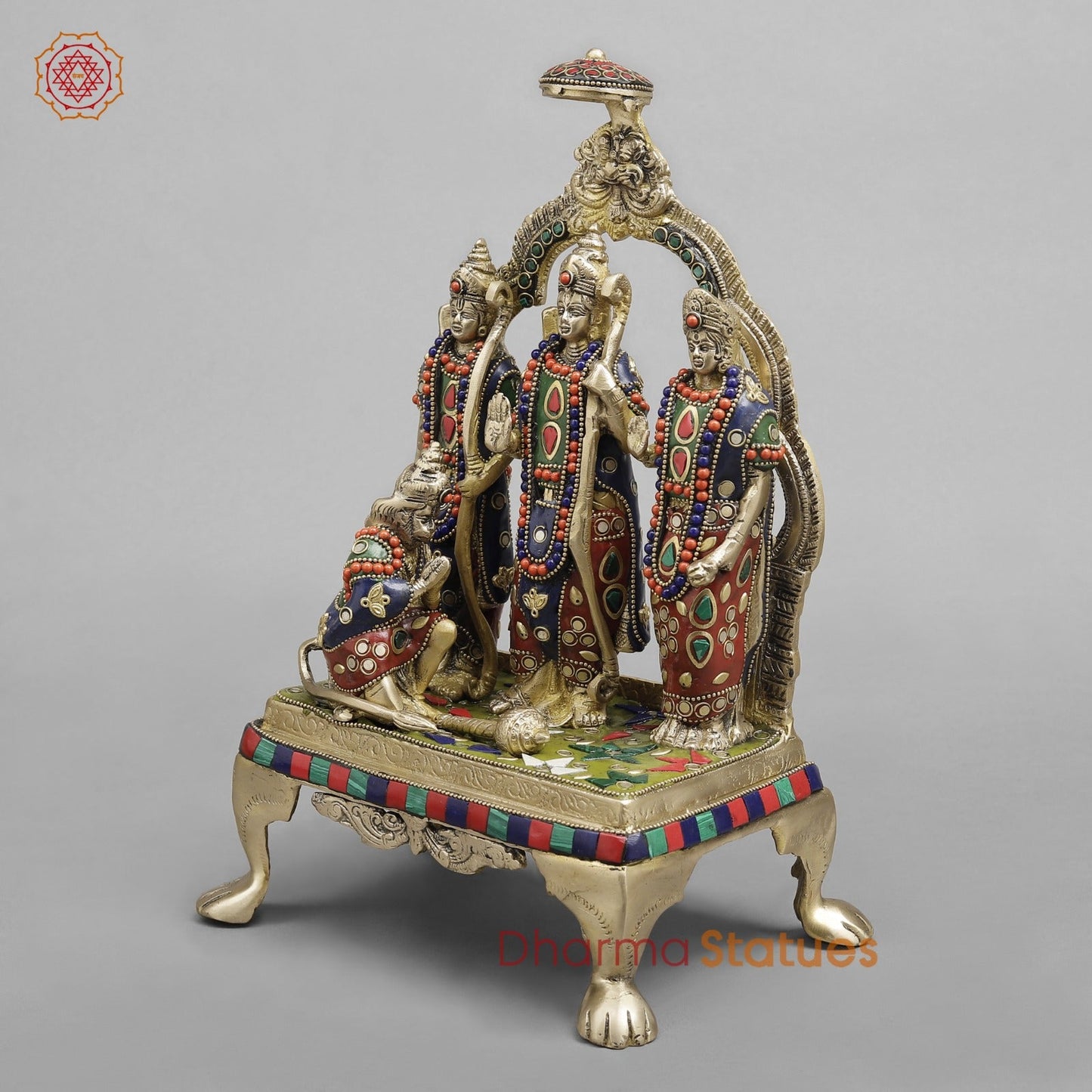 Brass Ram darbar, Fine Stone Work 13”