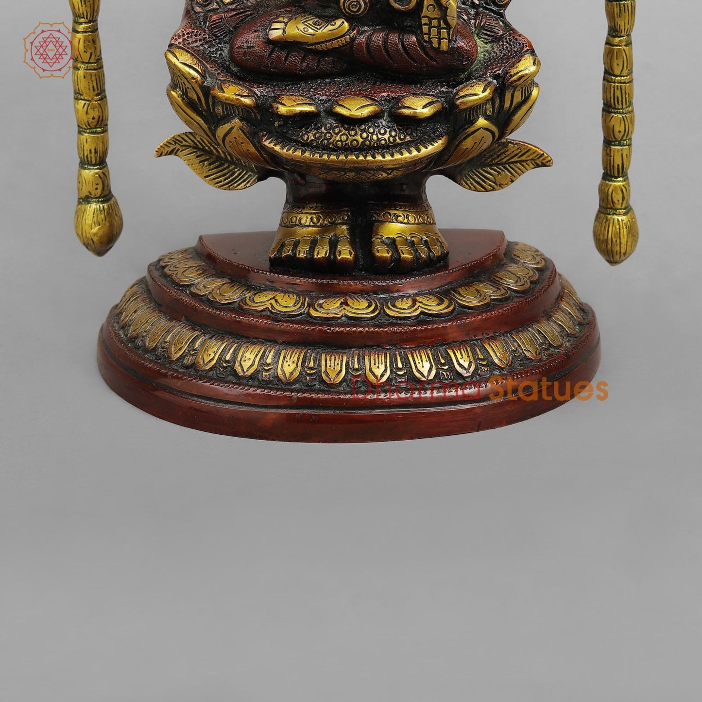 Brass Balaji Standing Fine with Lakshmi 19.5, Rich Copper finish