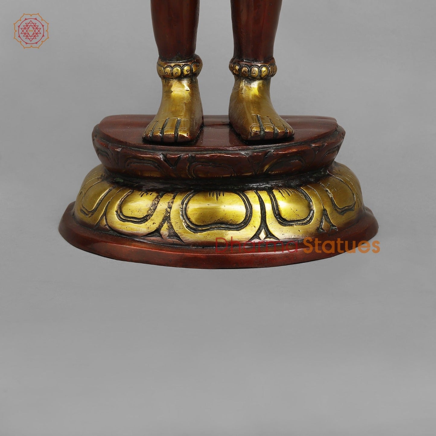 Brass Hanuman Standing Fine , Rich copper Finish 25.5”