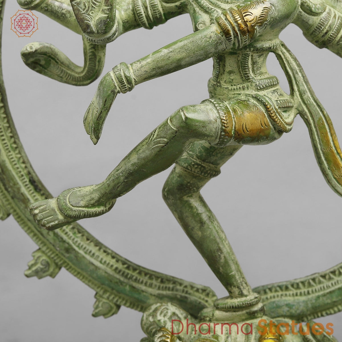 Brass Natraj Fine , Leaf Green Patina 12”
