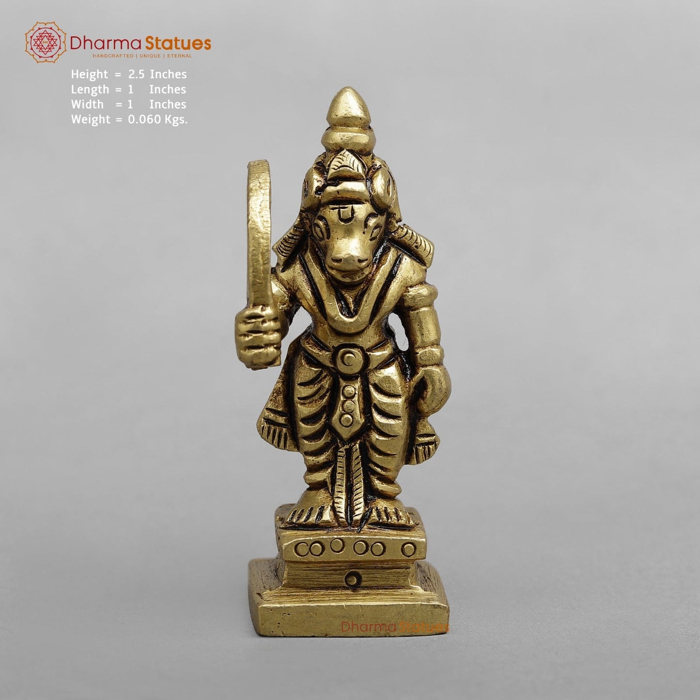 Brass Dasavtar Fine, Golden finish 3”