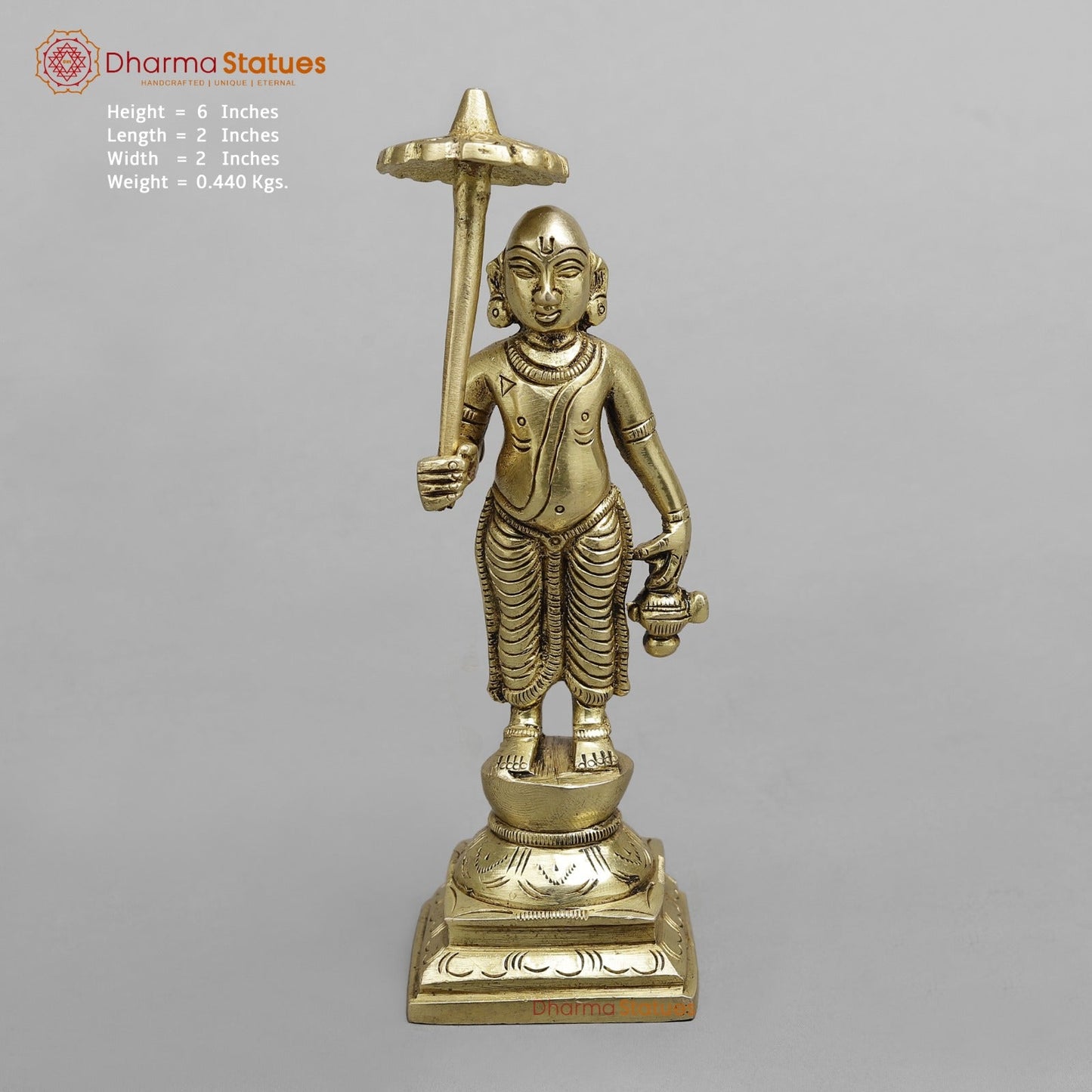 Brass Dasavtar set (Premium Quality), Fine Gold Finish 6”