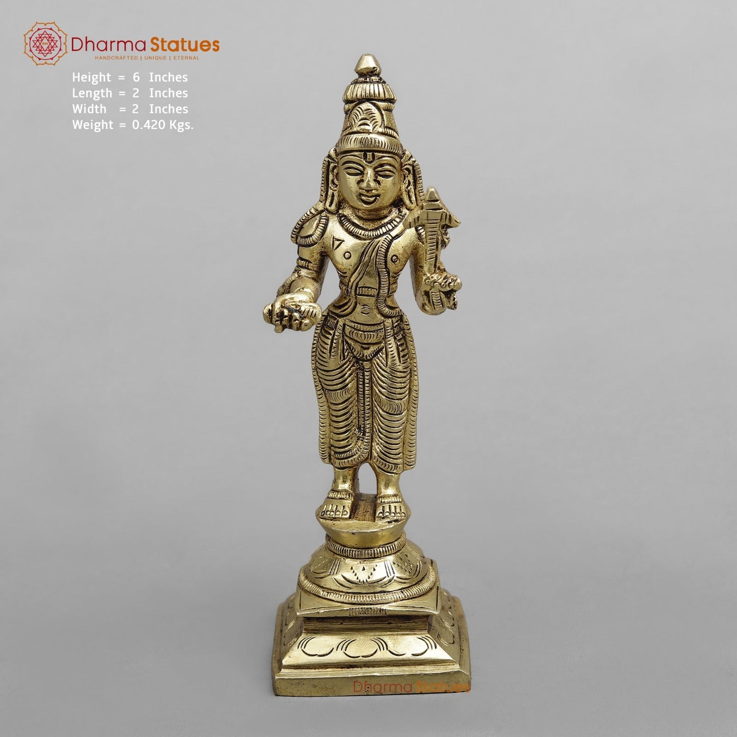 Brass Dasavtar set (Premium Quality), Fine Gold Finish 6”