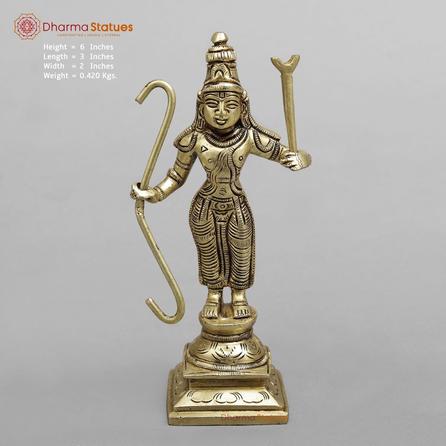 Brass Dasavtar set (Premium Quality), Fine Gold Finish 6”