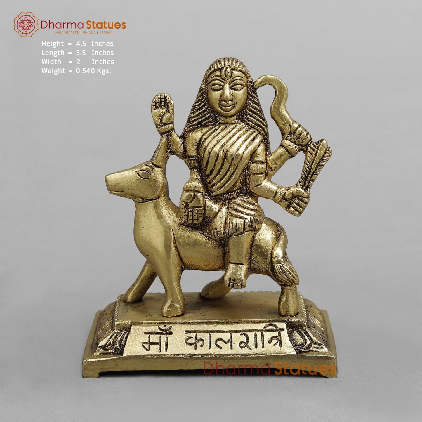 Brass Auspicious Navdurga set Fine, Gold Finish 4.5”