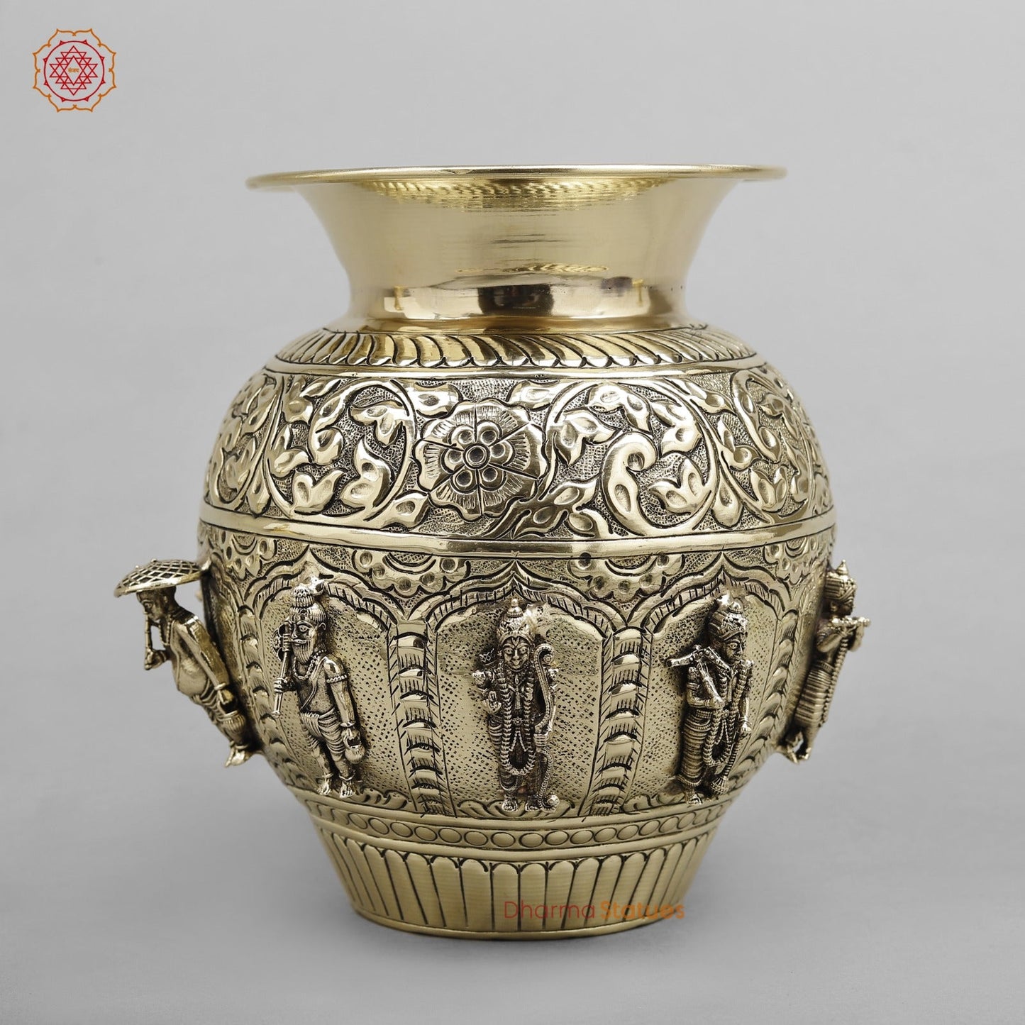 Brass Dasavtar Kalash Fine finish 7”
