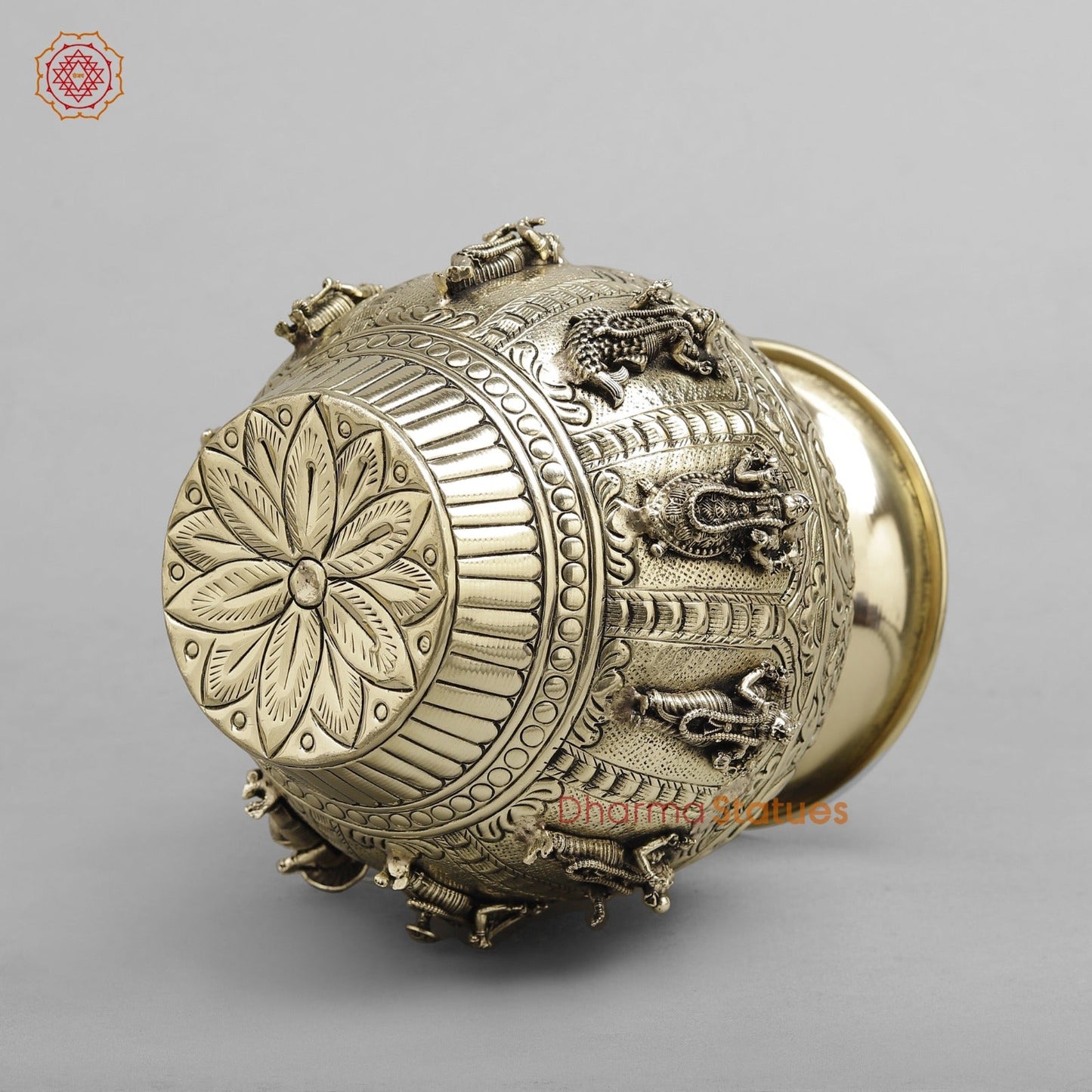 Brass Dasavtar Kalash Fine finish 7”