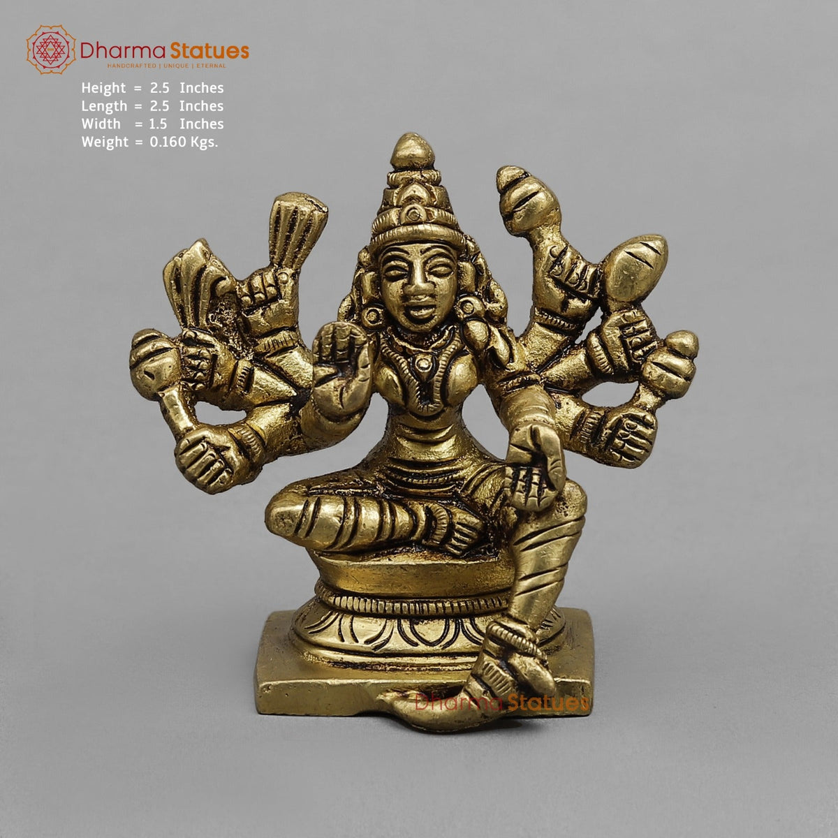 Brass Ashtlakshmi Set Fine , Gold finish 2.5”