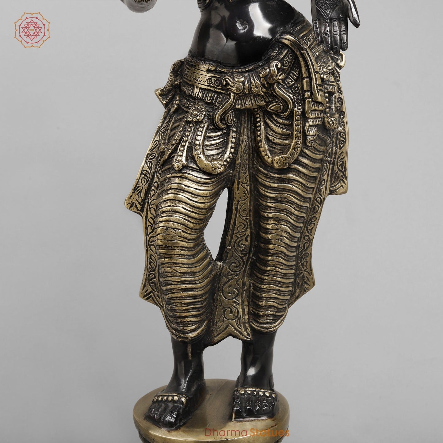 Brass Lakshmi Standing, Royal Black Finish 28”