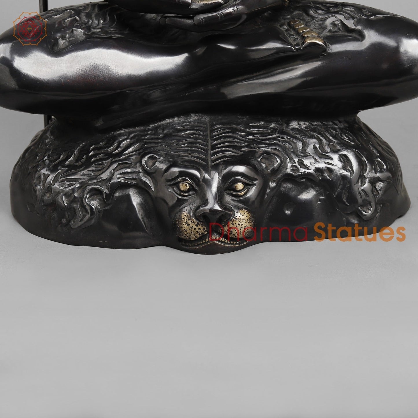 Brass Shiva Seated in Meditation, Royal black finish 22.5”
