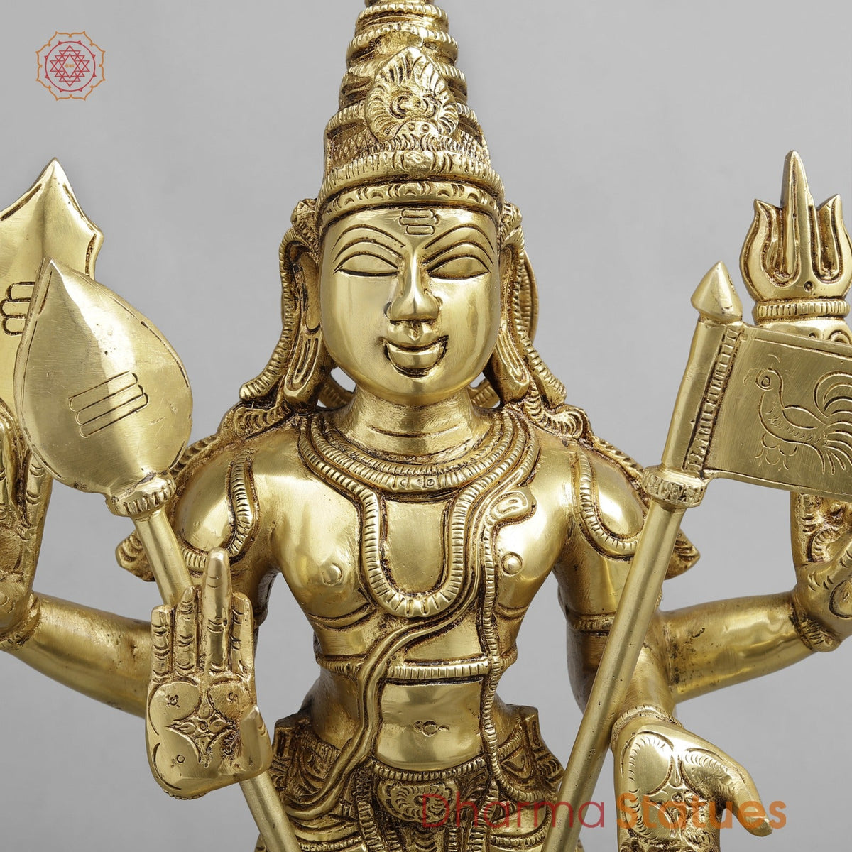 Brass Kartik Standing Fine , Gold Finish 21”