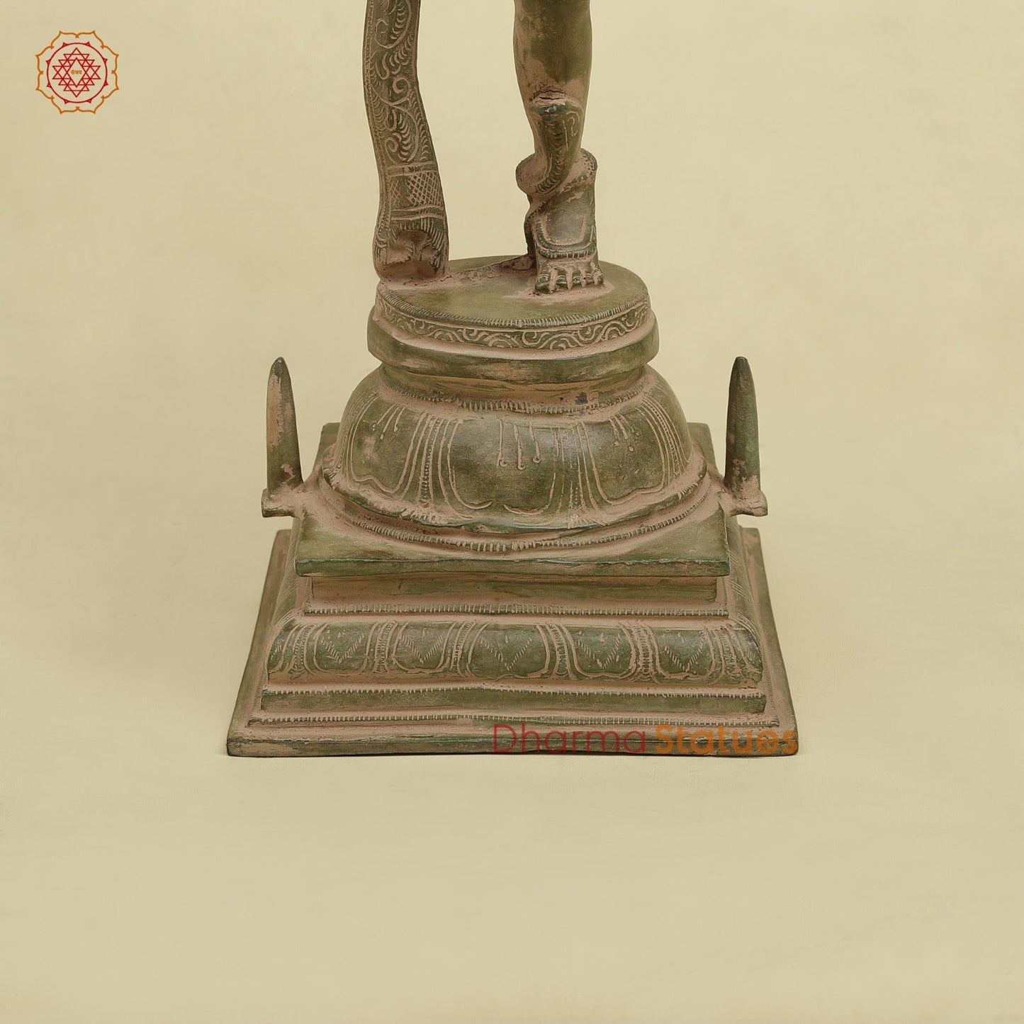 Brass Dancing Shiva , Antique Green finish 20”