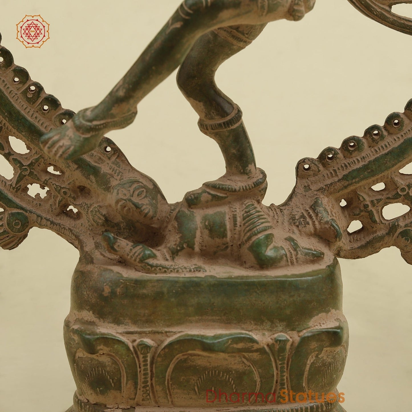 Brass Natraj fine, Antique Green Finish 17”