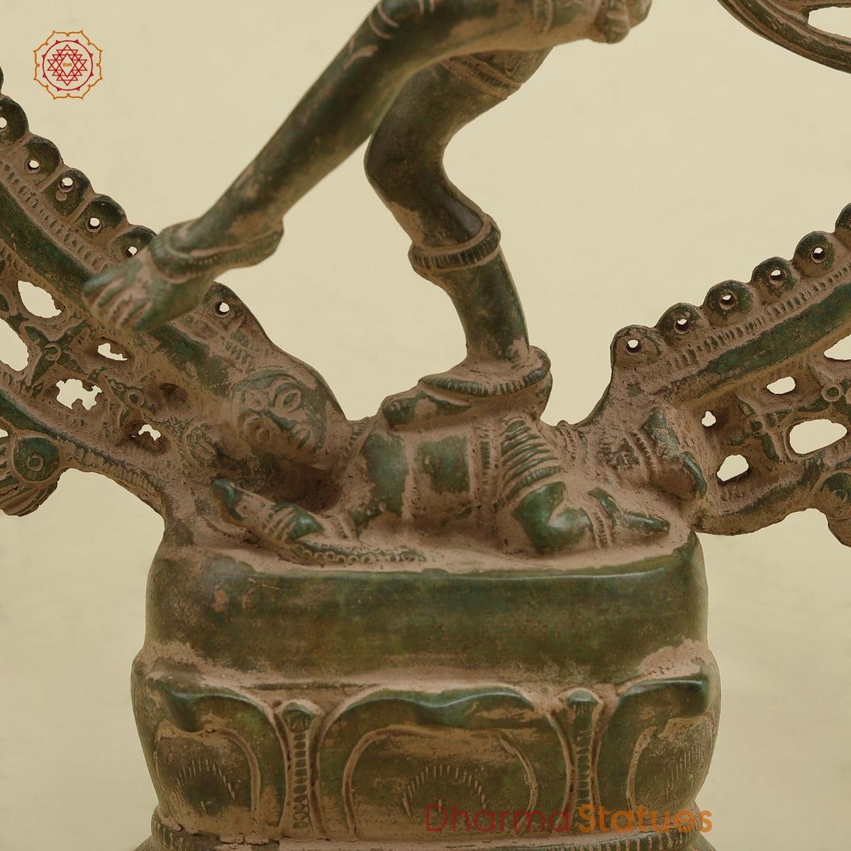 Brass Natraj fine, Antique Green Finish 17”