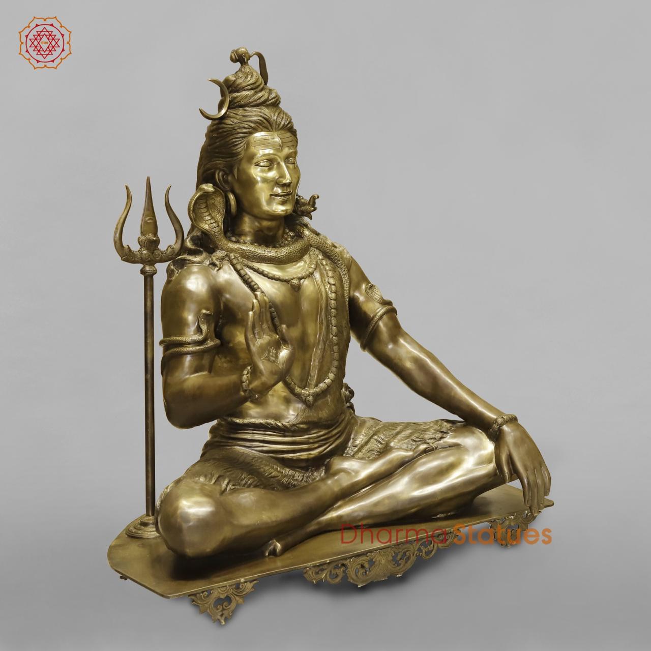 Bronze Shiva Seated Fine 40”