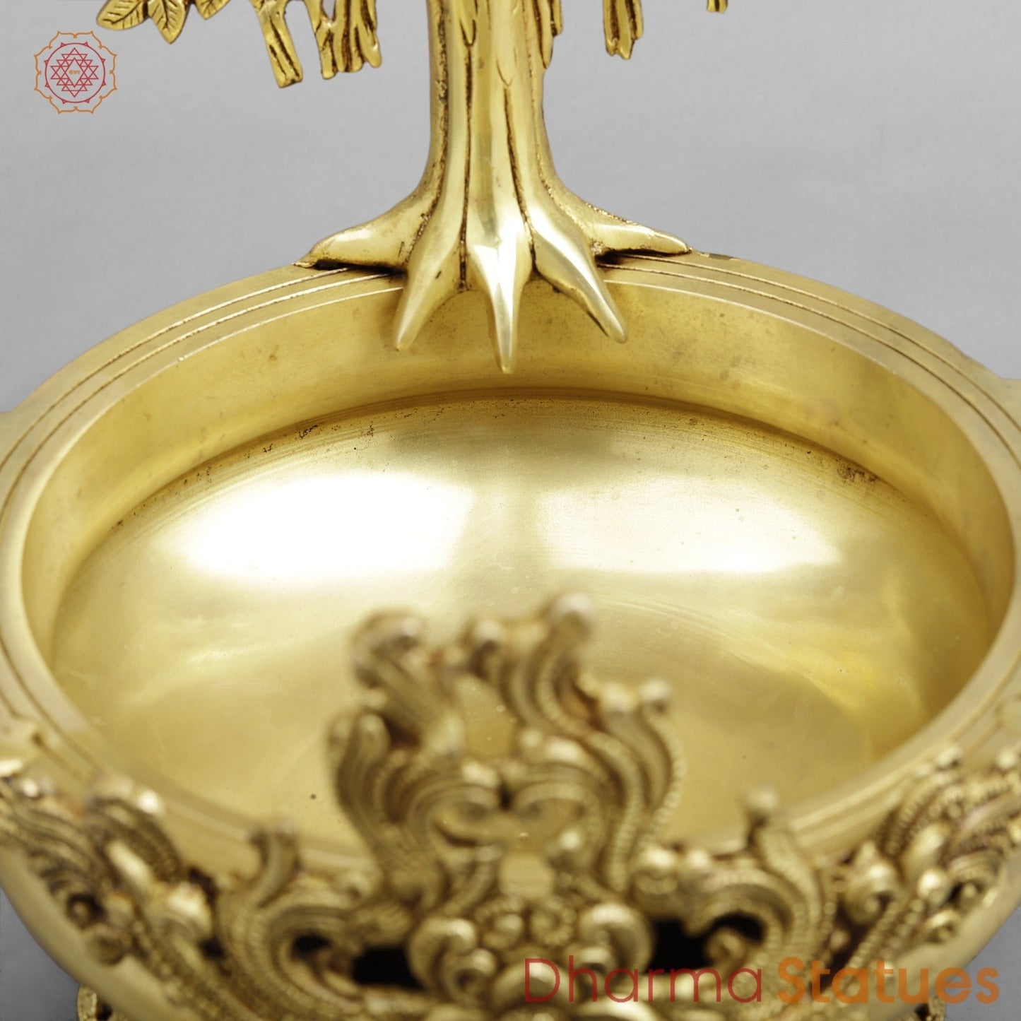 Brass Tree Urli, Golden Finish 13.5”