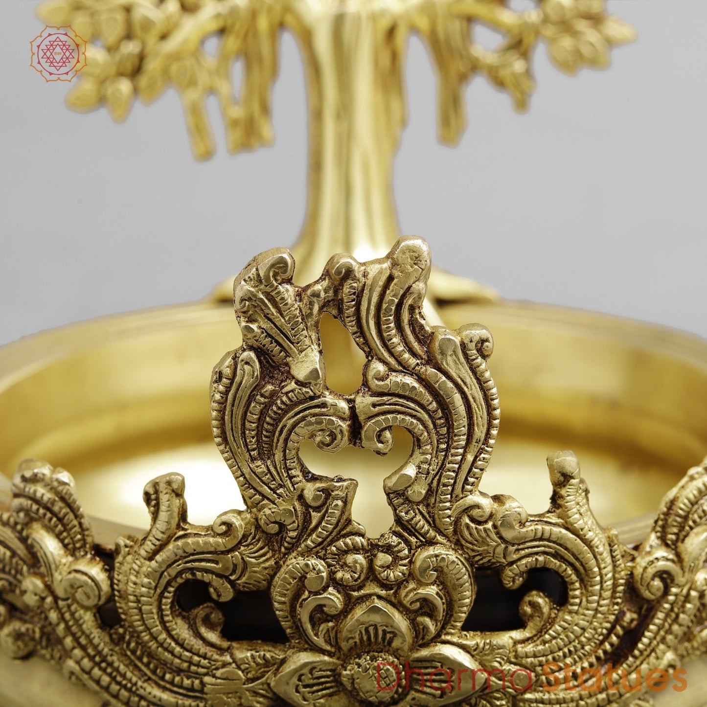 Brass Tree Urli, Golden Finish 13.5”