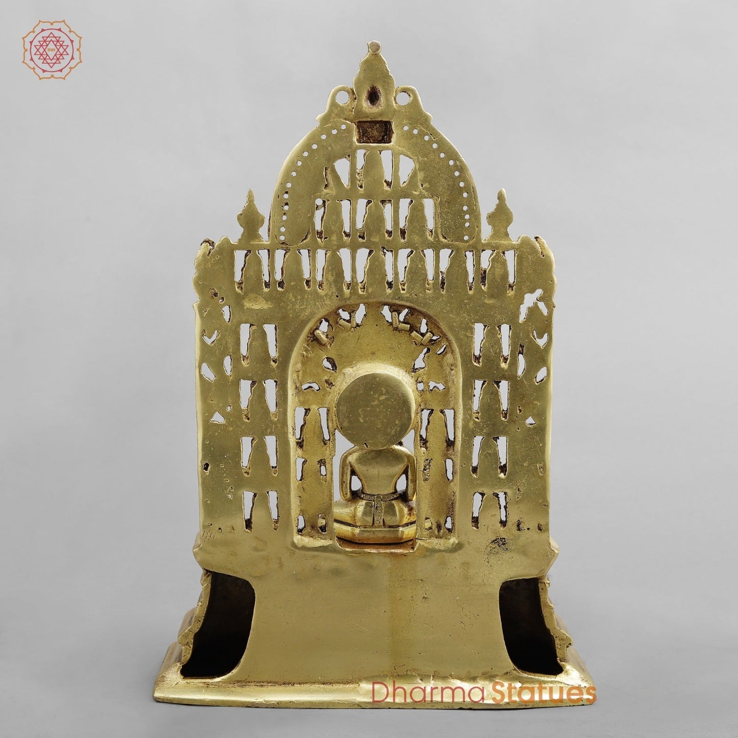 Brass Jain 24 Tirthankar Statue, Golden Finish 12.5”