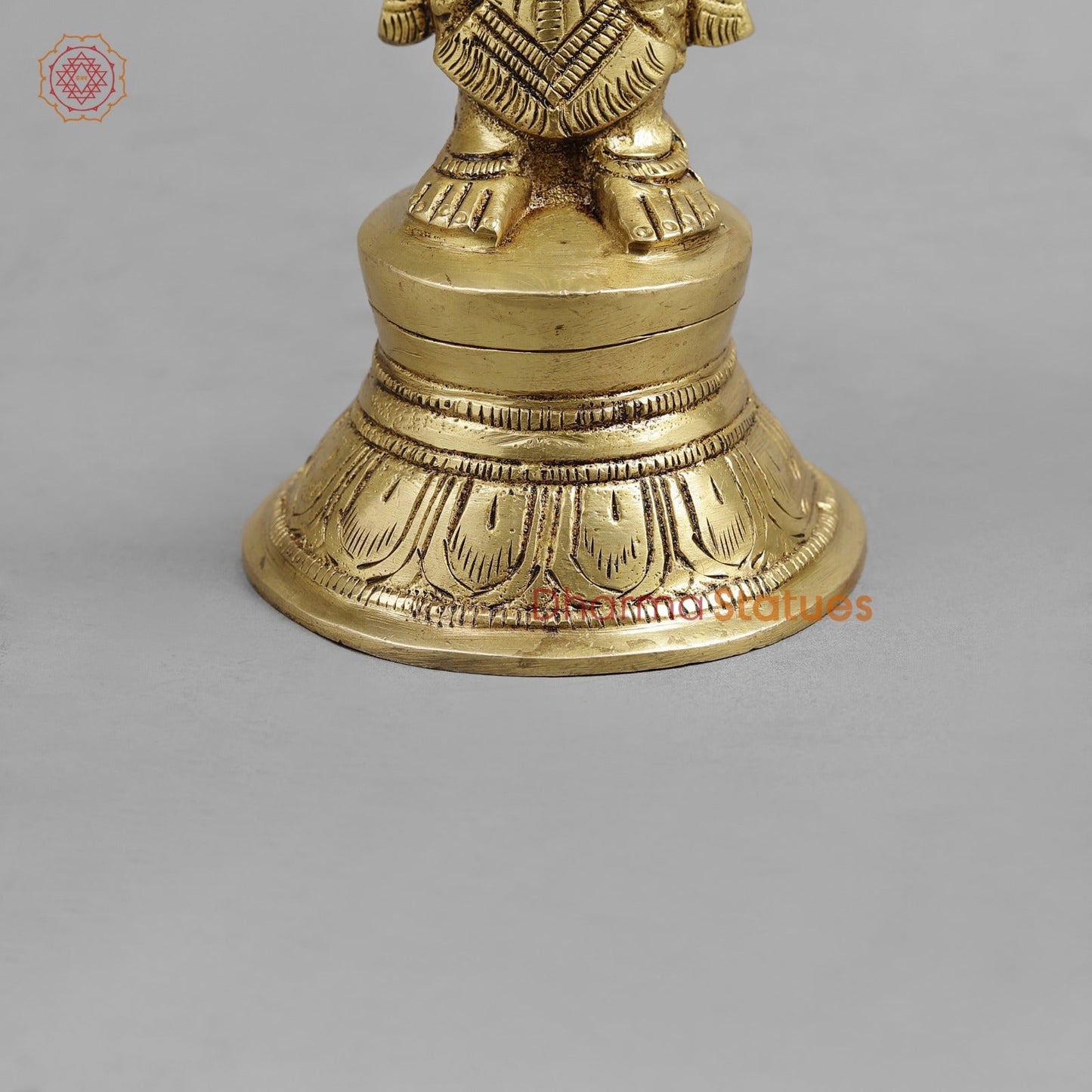 Brass Deep Lakshmi Standing, Golden Finish 9”