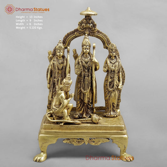 Brass Ram Darbar, Golden Finish 13”