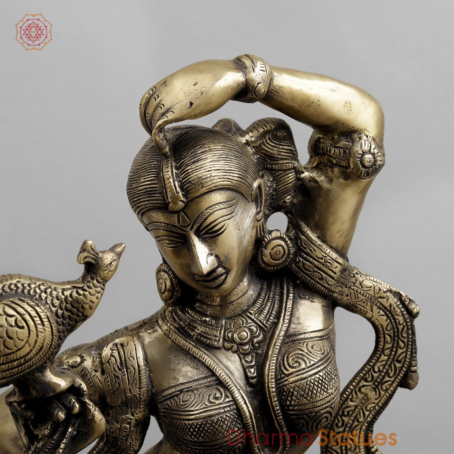 Brass Meenakshi Standing, Smooth Finish 23”