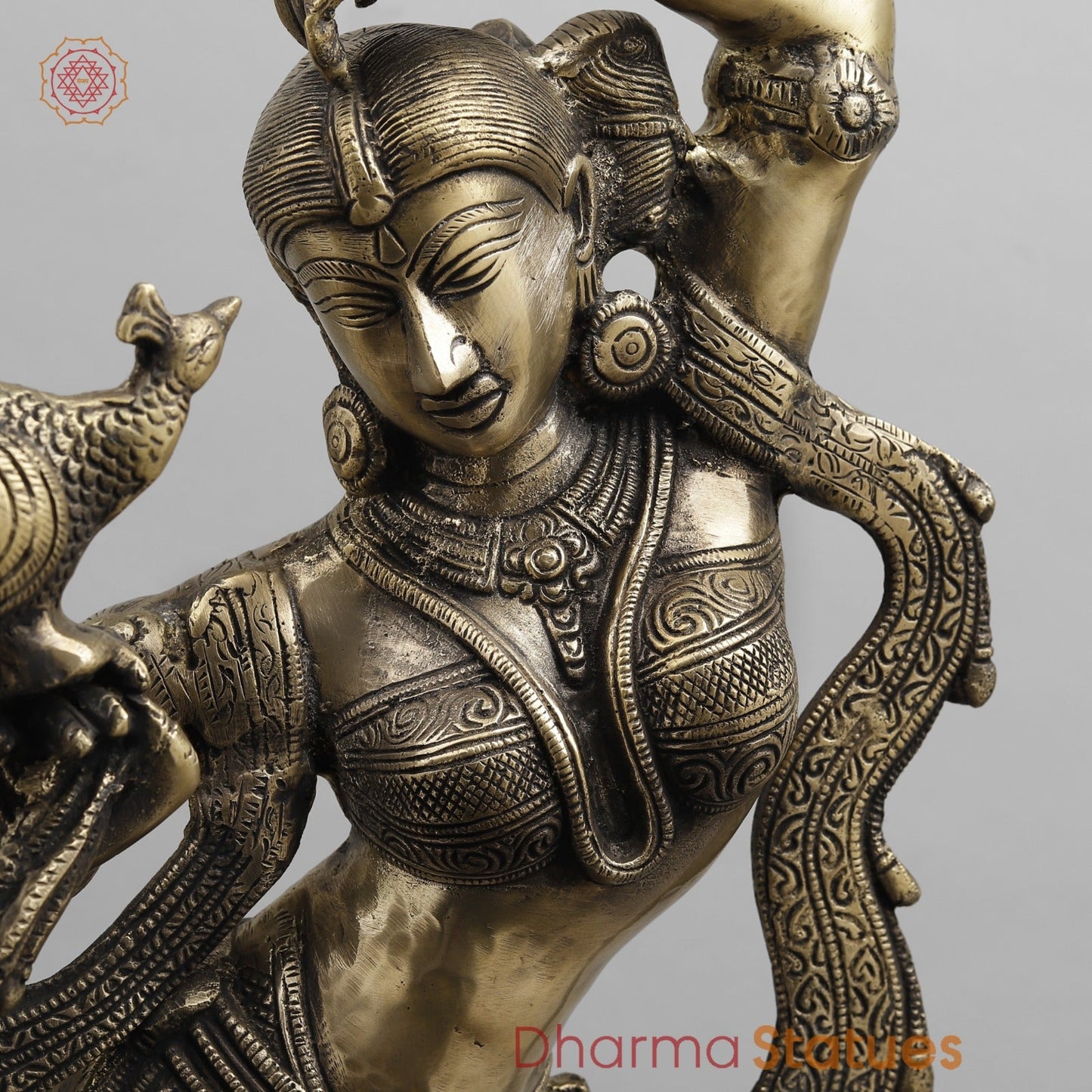 Brass Meenakshi Standing, Smooth Finish 23”