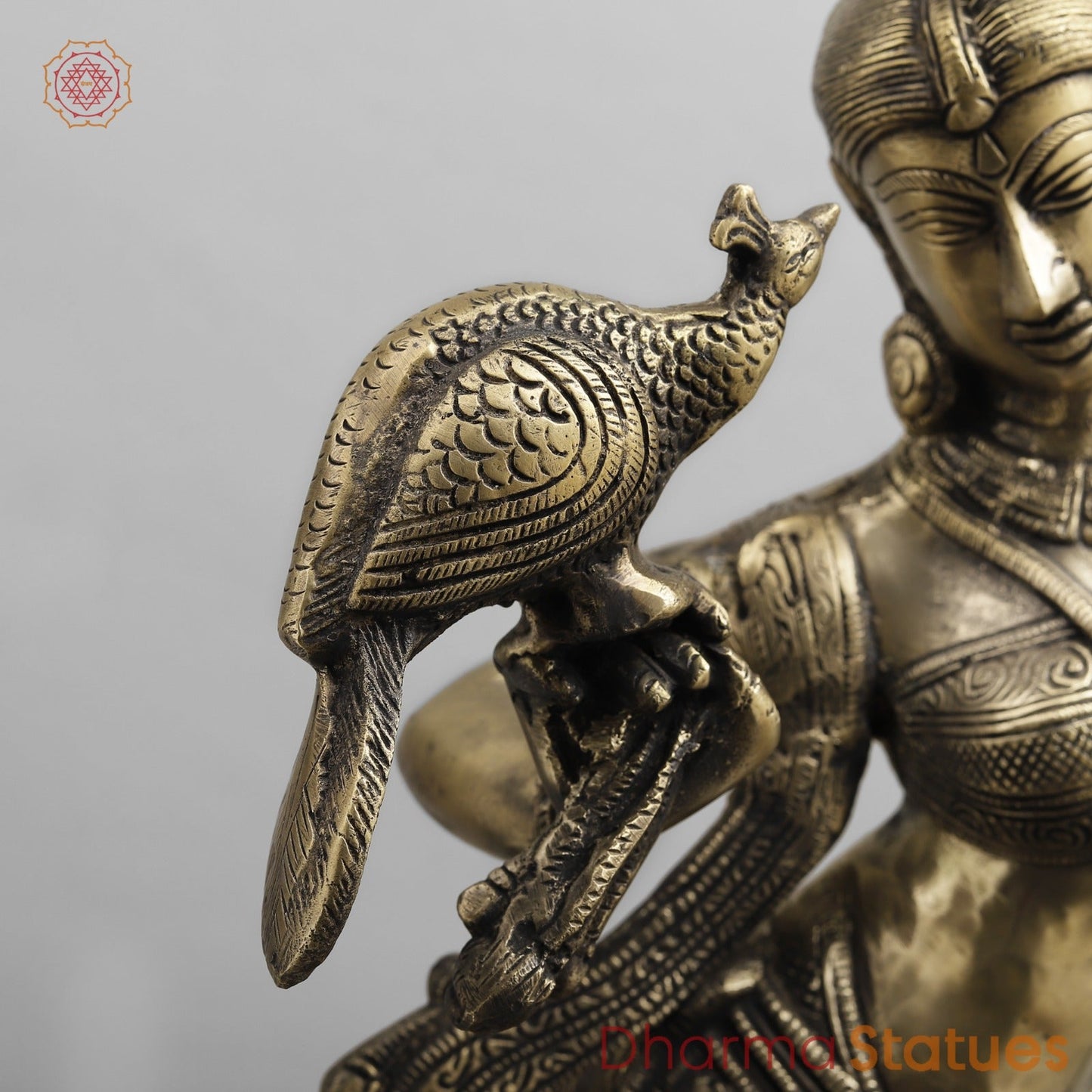 Brass Meenakshi Standing, Smooth Finish 23”