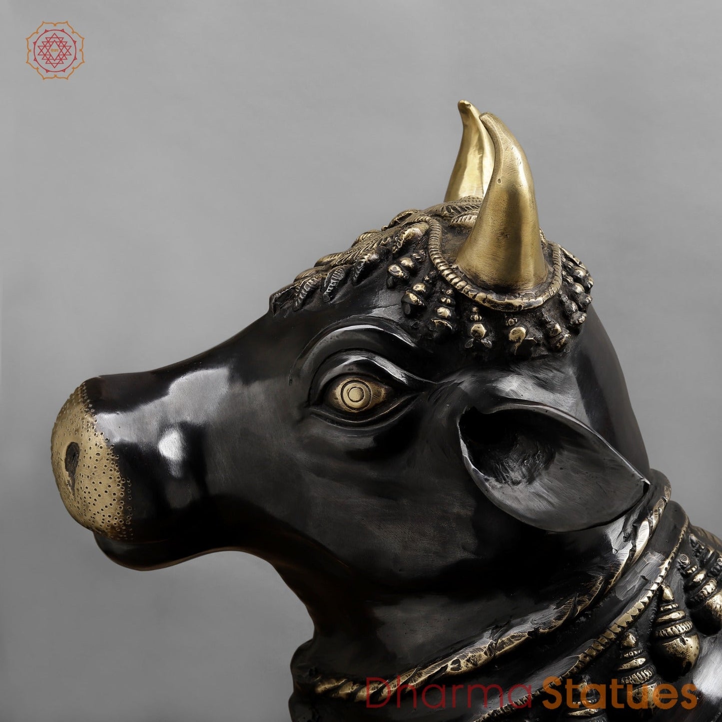 Brass Nandi Seated fine, Deep Black Finish 35”