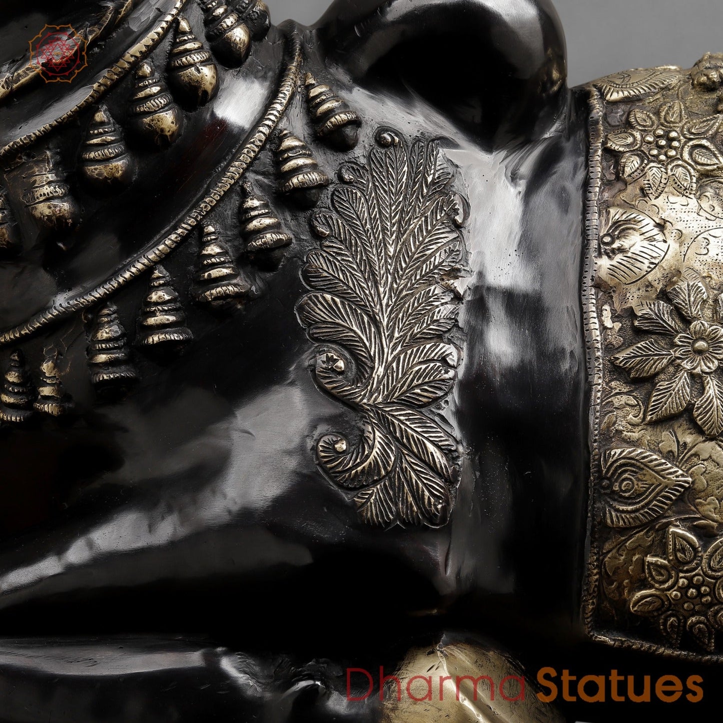 Brass Nandi Seated fine, Deep Black Finish 35”
