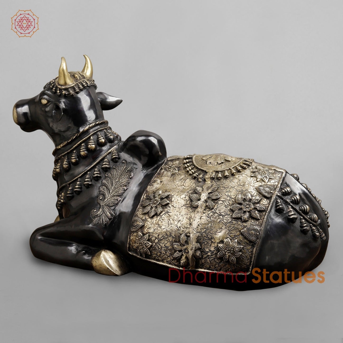 Brass Nandi Seated fine, Deep Black Finish 35”