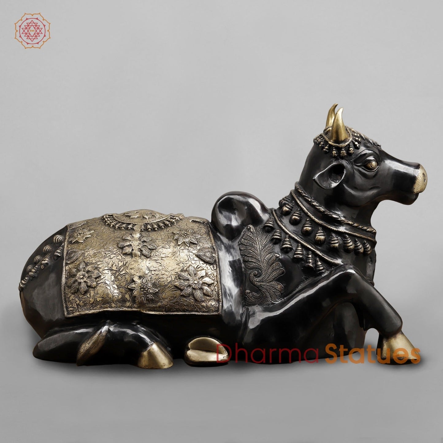 Brass Nandi Seated fine, Deep Black Finish 35”