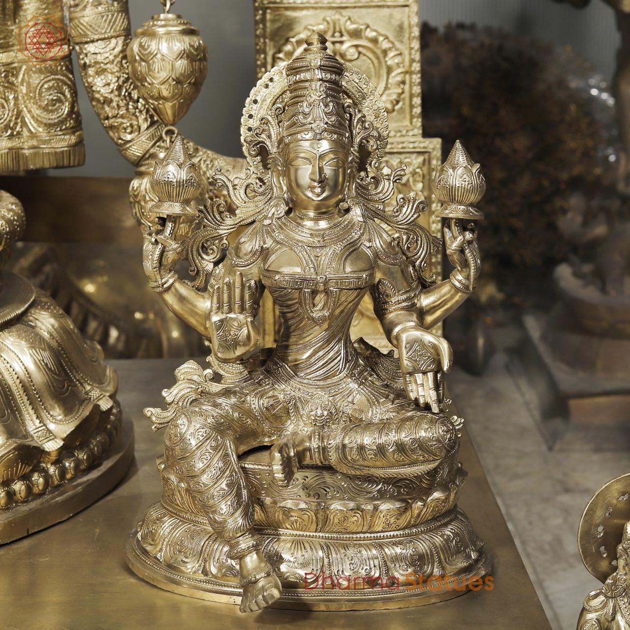 Bronze Tirupati Balaji Standing with Sridevi, Bhudevi and Arch 97” (Made in Thrissur)